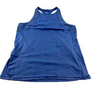 Athleta Fit Fast Navy Racerback Athletic Workout Tank Sz L